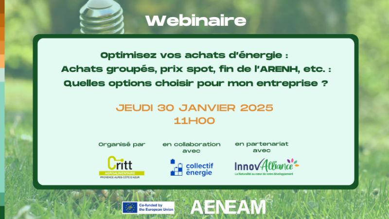 Webinaire Optimisez vos achats d'énergie 30-01-25 Webinaire Optimisez vos achats d'énergie 30-01-25