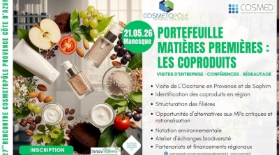 Rencontre Cosmetopôle Provence-Côte d’Azur : Portefeuille Matières premières – les coproduits Rencontre Cosmetopôle Provence-Côte d’Azur : Portefeuille Matières premières – les coproduits