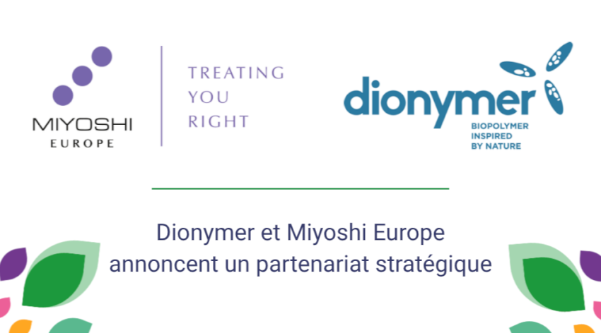 Dionymer et Miyoshi Europe s'associent pour développer des poudres cosmétiques durables Dionymer et Miyoshi Europe s'associent pour développer des poudres cosmétiques durables
